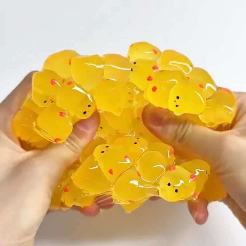 Soft Fluffy Yellow Chick Squishy Toy Slow Rising Stress Relief Squeeze Fidget Toy For Anxiety Birthday Gift Classroom Prize