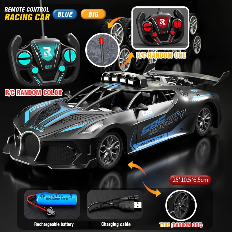 Voiture RC 4Ch à grande vitesse, télécommande, drift, voiture de course, voiture électrique, voiture de sport, véhicule jouet, modèle, jouets pour garçons, enfants, cadeau d’anniversaire