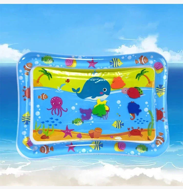Tapis de jeu gonflable pour bébé en PVC, coussin gonflable, temps passé sur le ventre, matelas d’eau pour tout-petits, éducation précoce, développement d’activité, jouets