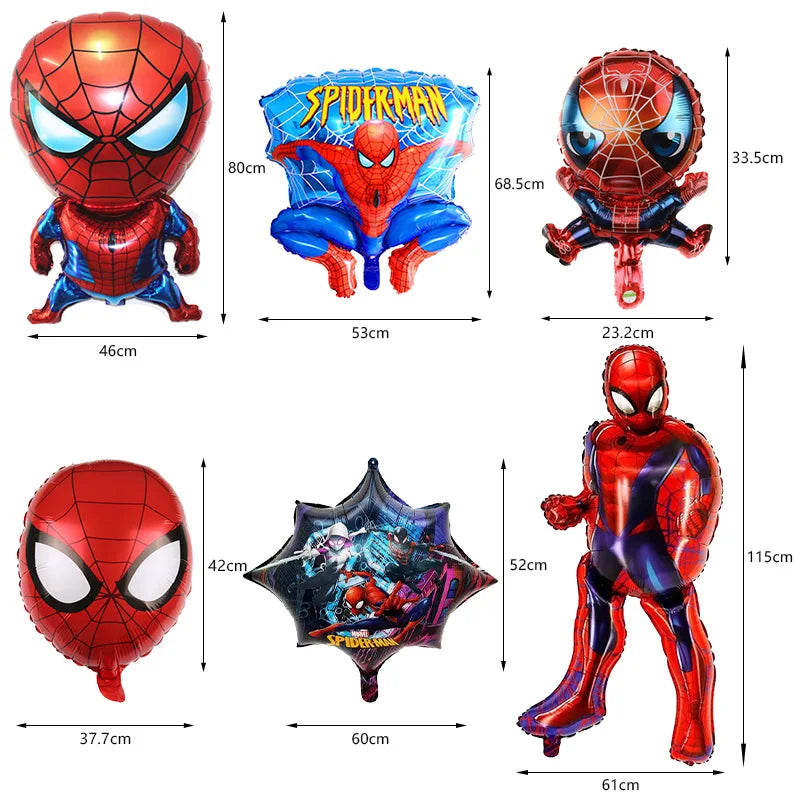 Décoration de fête d’anniversaire SpiderMan, ballons en latex et aluminium, vaisselle jetable pour enfant, fournitures d’événement, bannière en arrière-plan