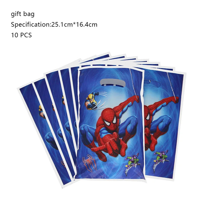 Décoration de fête d’anniversaire SpiderMan, ballons en latex et aluminium, vaisselle jetable pour enfant, fournitures d’événement, bannière en arrière-plan