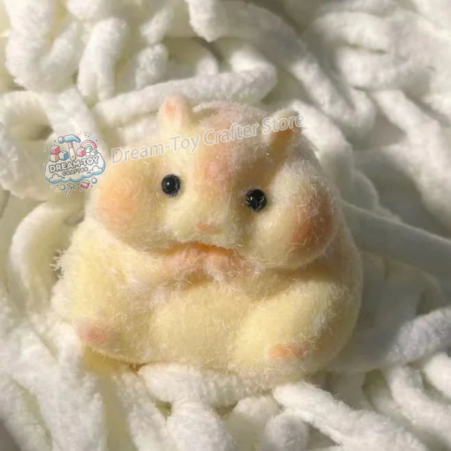 Jouet Squeeze Hamster en peluche mignon et pelucheux fait main, table squishy, anti-stress, fidget, soulagement du stress, décompression
