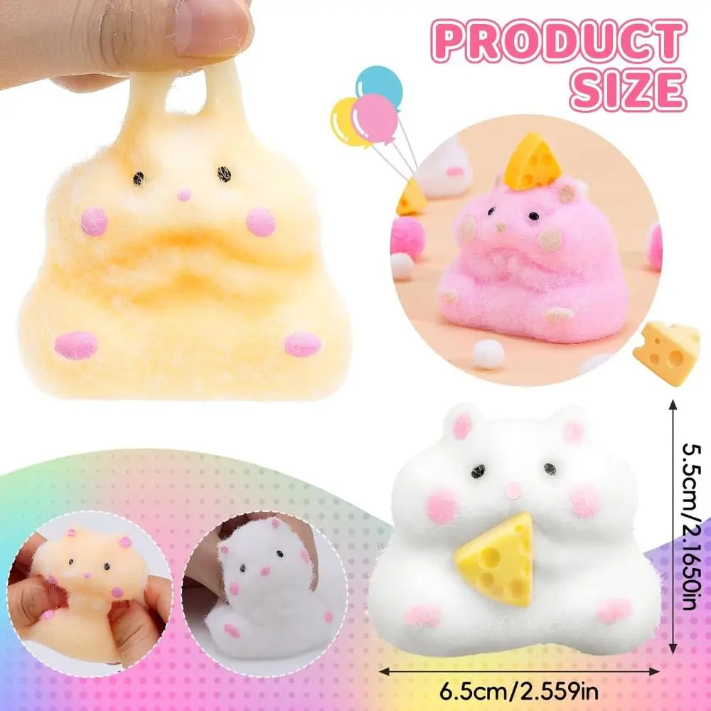 Nouveau hamster moelleux kawaii à montée lente avec une texture mochi hamster moelleux fait main pelucheux