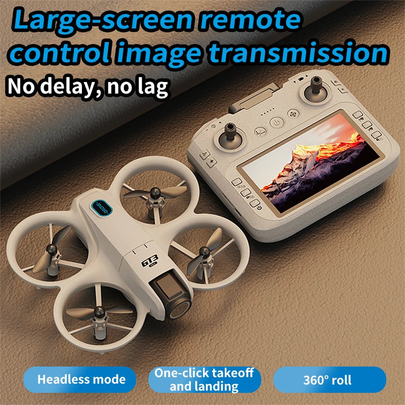GT3 MAX Drone 8K HD 4.3" Télécommande Mode sans tête Hélicoptère 360° Flip Quadcopter Jouets Mini Drone Fors Jouet pour enfant Cadeaux
