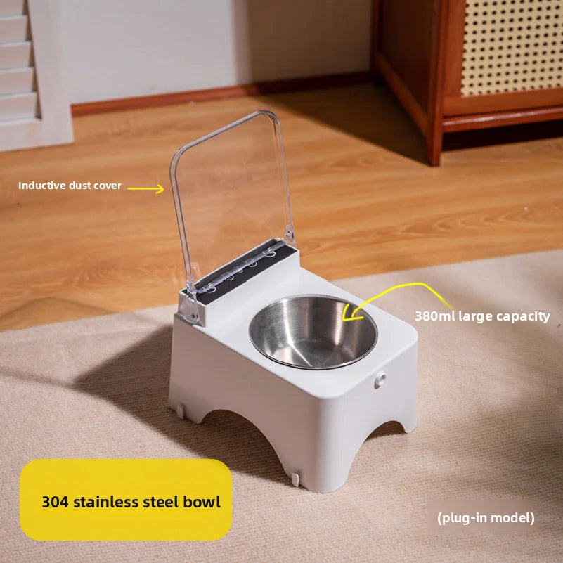 Bol intelligent pour chat, bol pour animaux de compagnie, distributeur de nourriture pour chat et chien, capteur infrarouge, couvercle à ouverture automatique, distributeur de nourriture pour chat anti-souris