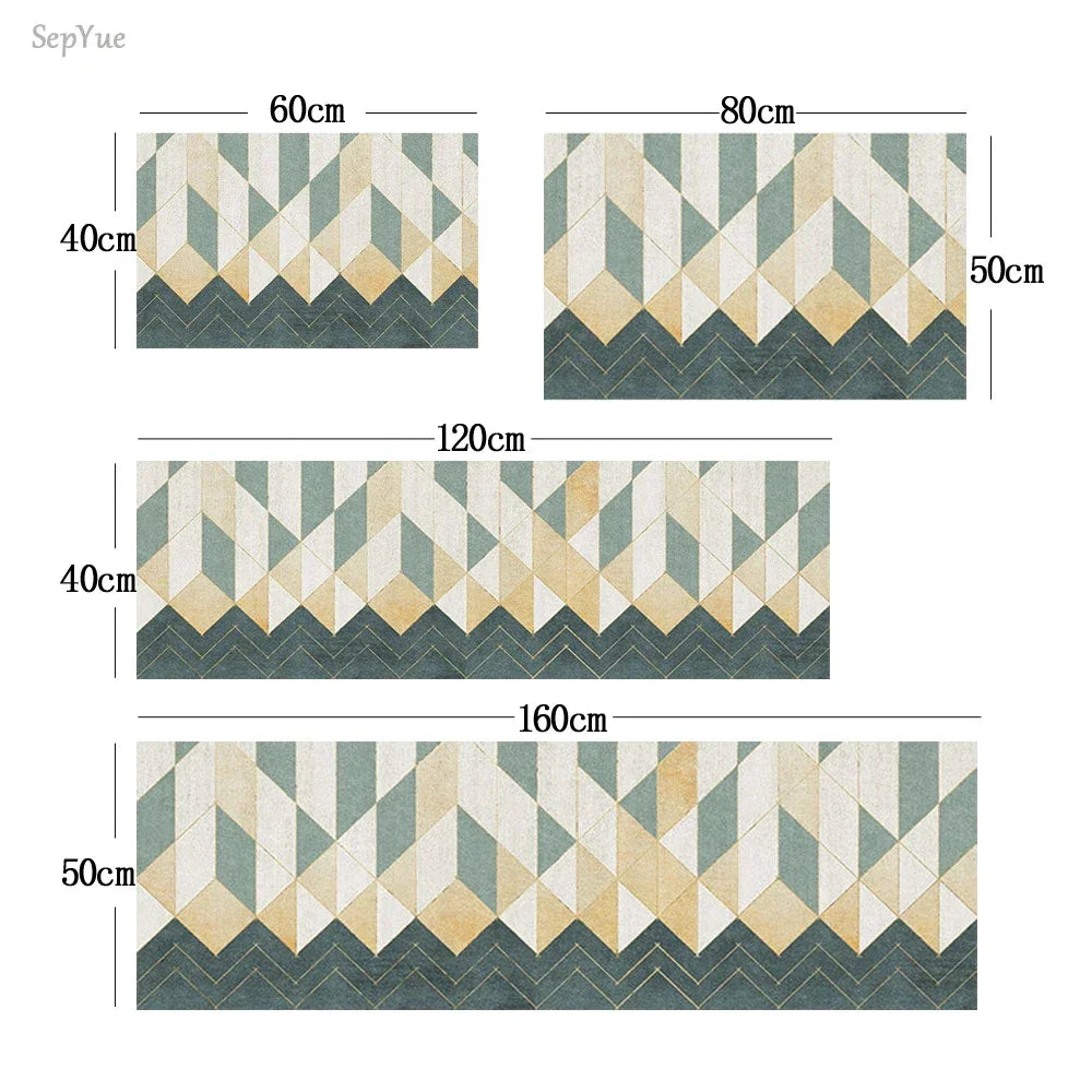 Tapis de cuisine antidérapant, longs tapis en velours de cristal pour le salon, tapis de pied absorbants, paillasson de chambre, paillasson transparent, petits tapis