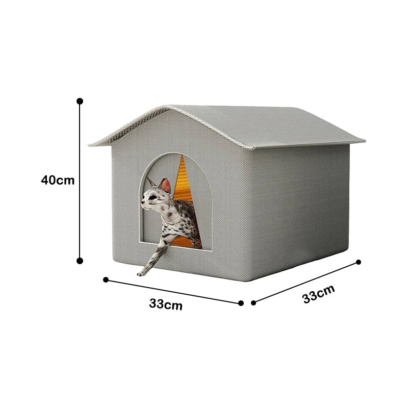 Maison extérieure imperméable pour animaux de compagnie, nid de chat épaissi, quatre saisons, maison universelle pour animaux de compagnie, pliable, lavable, pour petits animaux de compagnie