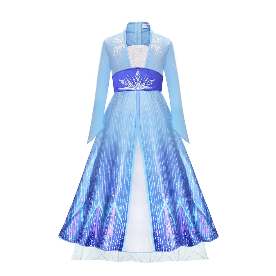 2026 Enfants Princesse Costume Filles Elsa Anna Robe Carnaval Cosplay Blanche Neige Aurora Moana Raiponce Sirène Belle Fête Tenues