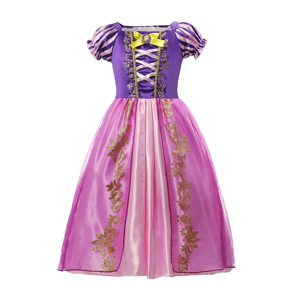 2026 Enfants Princesse Costume Filles Elsa Anna Robe Carnaval Cosplay Blanche Neige Aurora Moana Raiponce Sirène Belle Fête Tenues