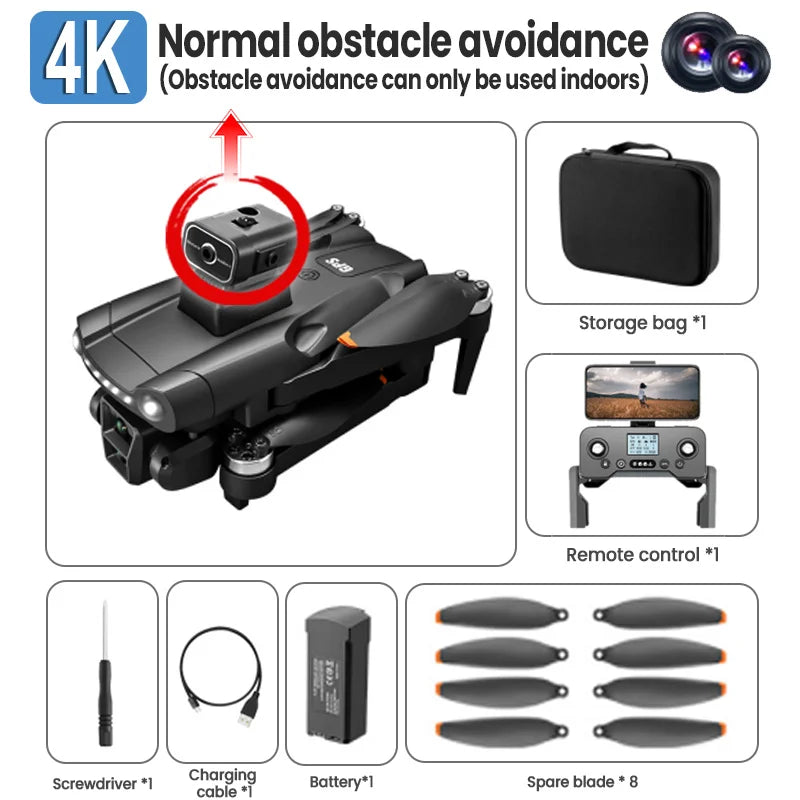 Lenovo V198Max GPS Drone 4K Professionnel 8K HD Deux caméras Moteur sans balais 5G WIFI FPV RC Quadcopter Hélicoptère avec jouet d’écran