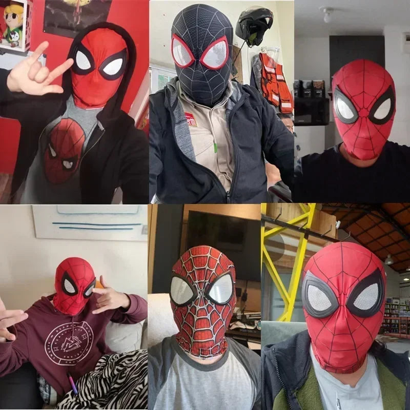 Film Super-héros Masque SPIDERMAN Cosplay Coiffe Accessoires Objectif Casque Masque Habille-toi Cosplay d’Halloween Adulte Enfants Cadeau