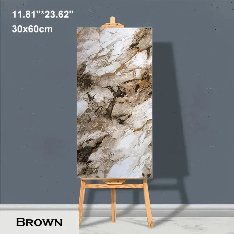 Auto adhésif marbre 10-20Pcs 30cmx60cm Autocollant adhésif en marbre, carreaux, autocollant imperméable, autocollant de sol, carrelage PVC, cuisine, salle de bain, autocollant mural, décoration intérieure