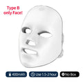 Machine de beauté visage sans fil à LED en 7 couleurs, masque facial photonique pour le cou, la peau du cou, le rajeunissement et le raffermissement