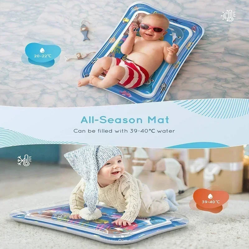 Tapis de jeu gonflable pour bébé en PVC, coussin gonflable, temps passé sur le ventre, matelas d’eau pour tout-petits, éducation précoce, développement d’activité, jouets