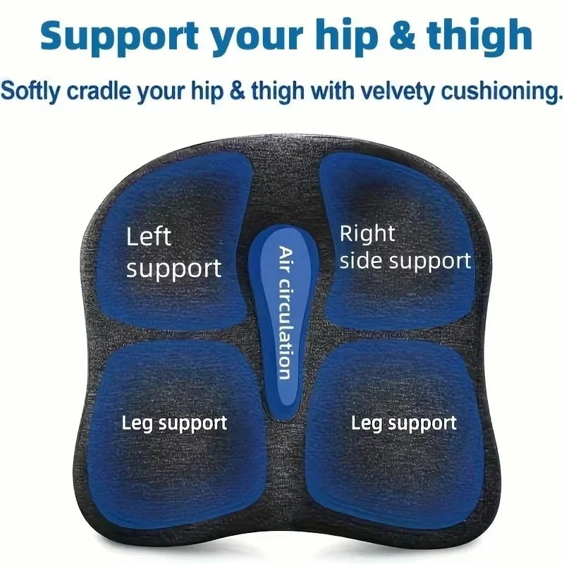 Coussin d’assise en mousse à mémoire de forme, coccyx, sciatique lombaire, soulagement de la douleur, confort, chaise de bureau, siège d’auto, coussin anti-dérapant, orthopédique, membrane