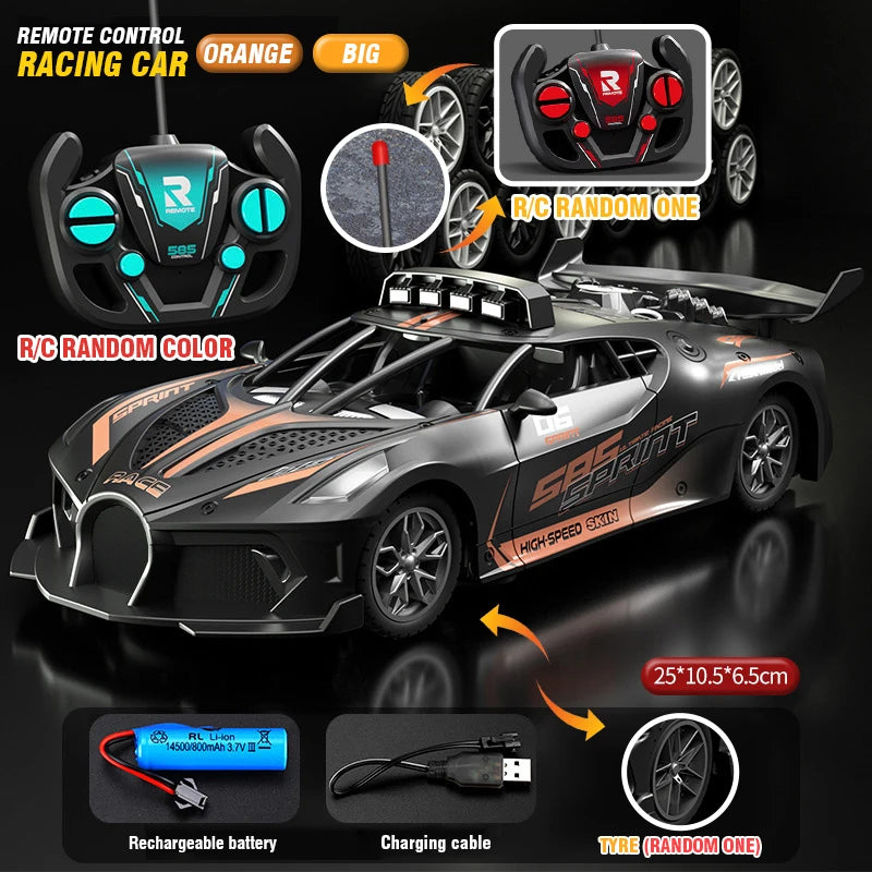 Voiture RC 4Ch à grande vitesse, télécommande, drift, voiture de course, voiture électrique, voiture de sport, véhicule jouet, modèle, jouets pour garçons, enfants, cadeau d’anniversaire