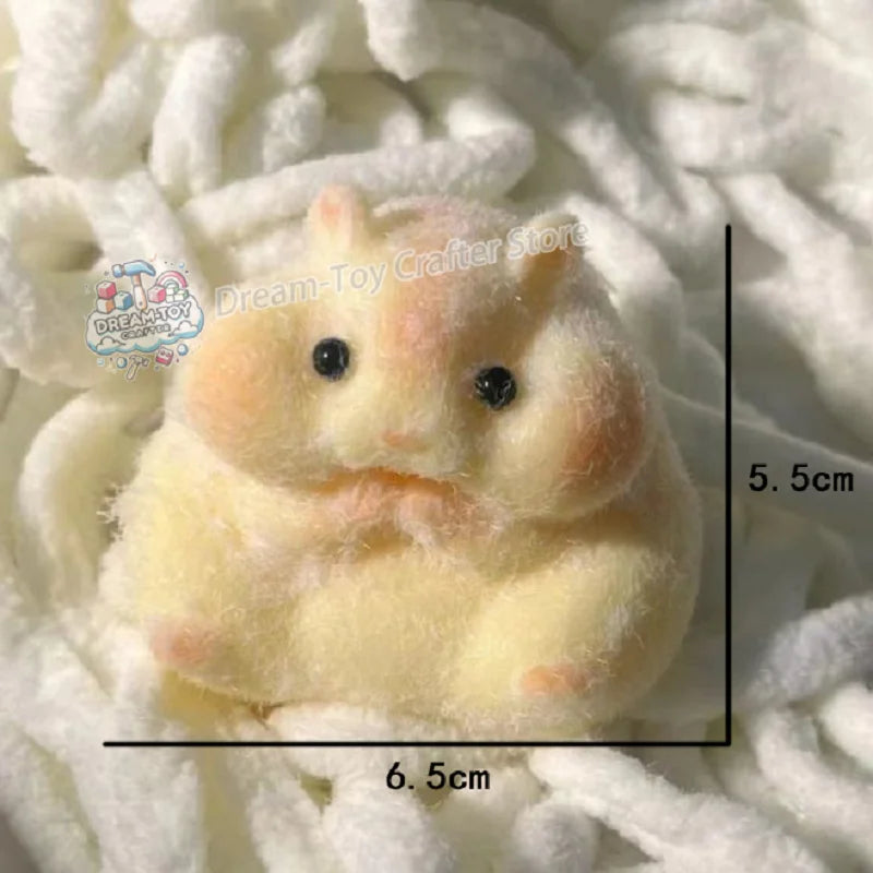 Jouet Squeeze Hamster en peluche mignon et pelucheux fait main, table squishy, anti-stress, fidget, soulagement du stress, décompression