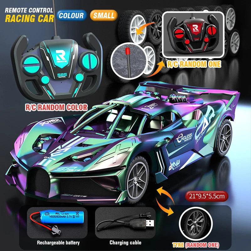 Voiture RC 4Ch à grande vitesse, télécommande, drift, voiture de course, voiture électrique, voiture de sport, véhicule jouet, modèle, jouets pour garçons, enfants, cadeau d’anniversaire