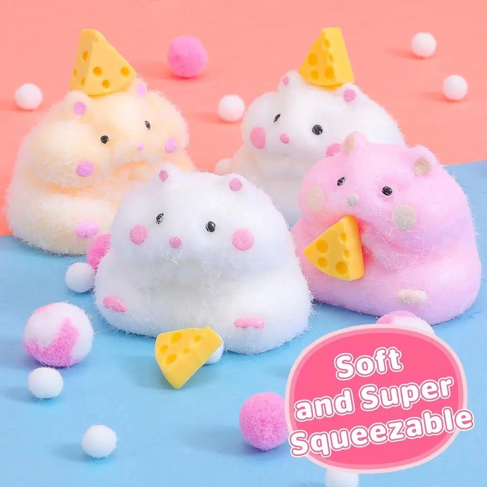 Nouveau hamster moelleux kawaii à montée lente avec une texture mochi hamster moelleux fait main pelucheux