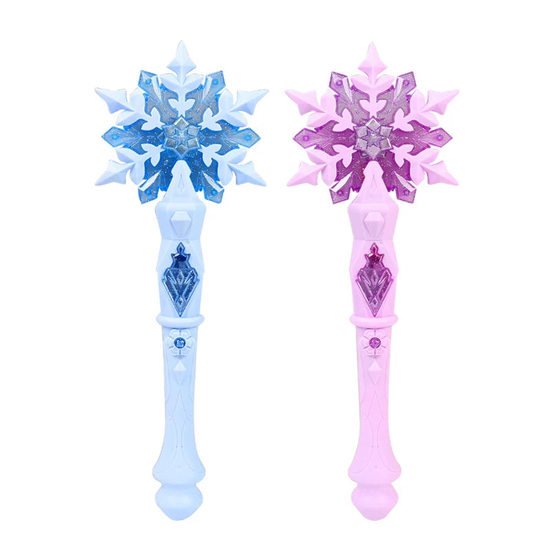 Ventes en hot Anime Frozen Princess Elsa Musique Magie Flocon de neige Baguette Bague Couronne Coffret Maquillage Jouets L’anniversaire de la fille Cadeaux de Noël