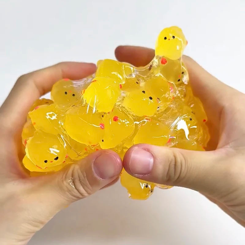 Soft Fluffy Yellow Chick Squishy Toy Slow Rising Stress Relief Squeeze Fidget Toy For Anxiety Birthday Gift Classroom Prize
