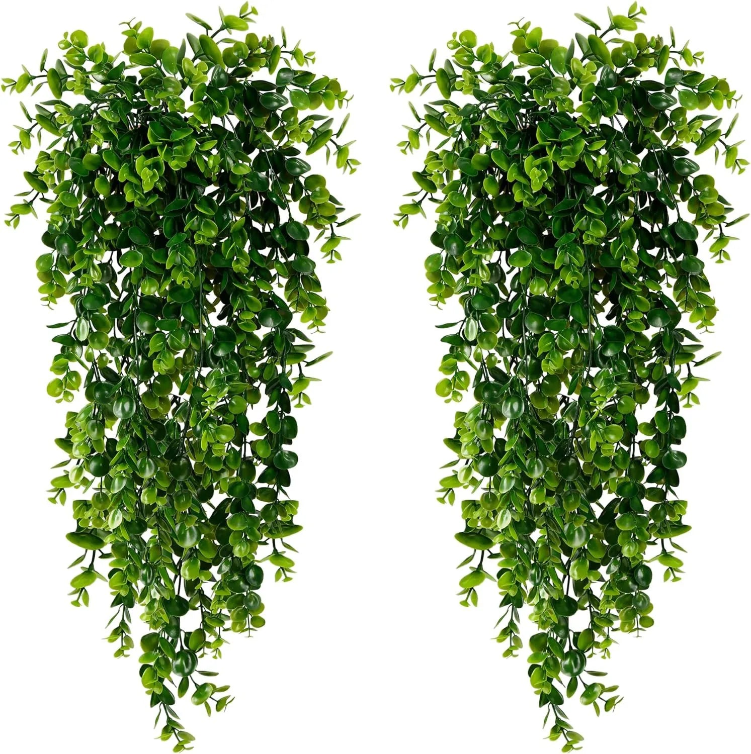 Plantes artificielles suspendues, faux feuillage d’eucalyptus, feuilles de vigne, plantes en plastique extérieures résistantes aux UV pour la décoration de mariage à la maison