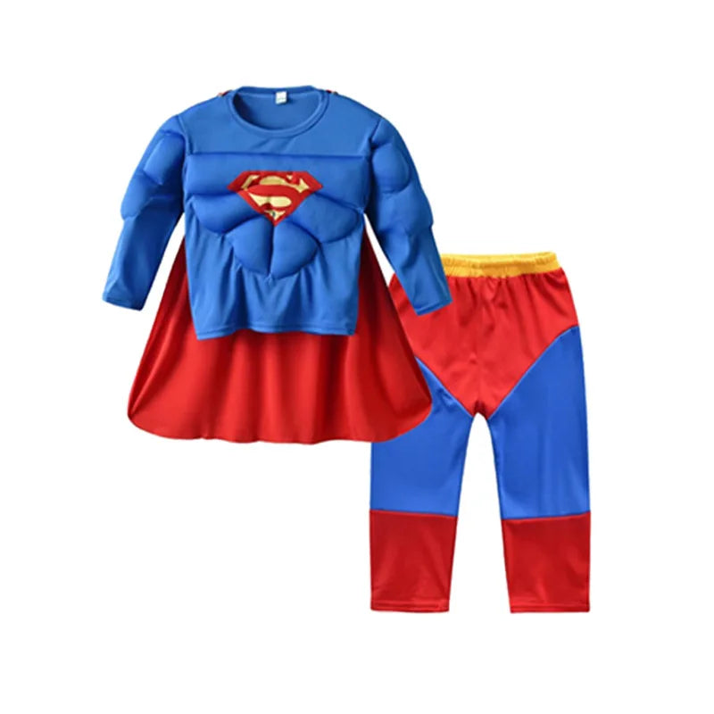 Super-héros des Avengers Hulk Captain America Cosplay Costume Garçons Filles Spiderman Costume musculaire Halloween Carnaval Vêtements de fête