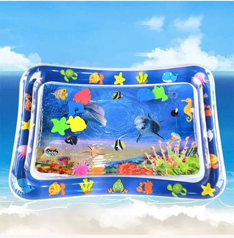 Tapis de jeu gonflable pour bébé en PVC, coussin gonflable, temps passé sur le ventre, matelas d’eau pour tout-petits, éducation précoce, développement d’activité, jouets