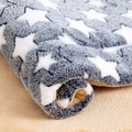 Tapis de couchage pour animaux, lit pour chiens, lit pour chats, fourrure douce, couverture épaissie, coussin en velours à usage domestique, empreinte chaude lavable, couverture motif étoile